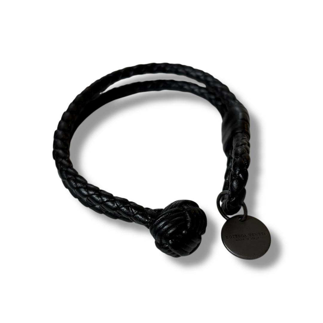 BOTTEGA VENETA ボッテガ イントレチャート ブレスレット 黒 箱付