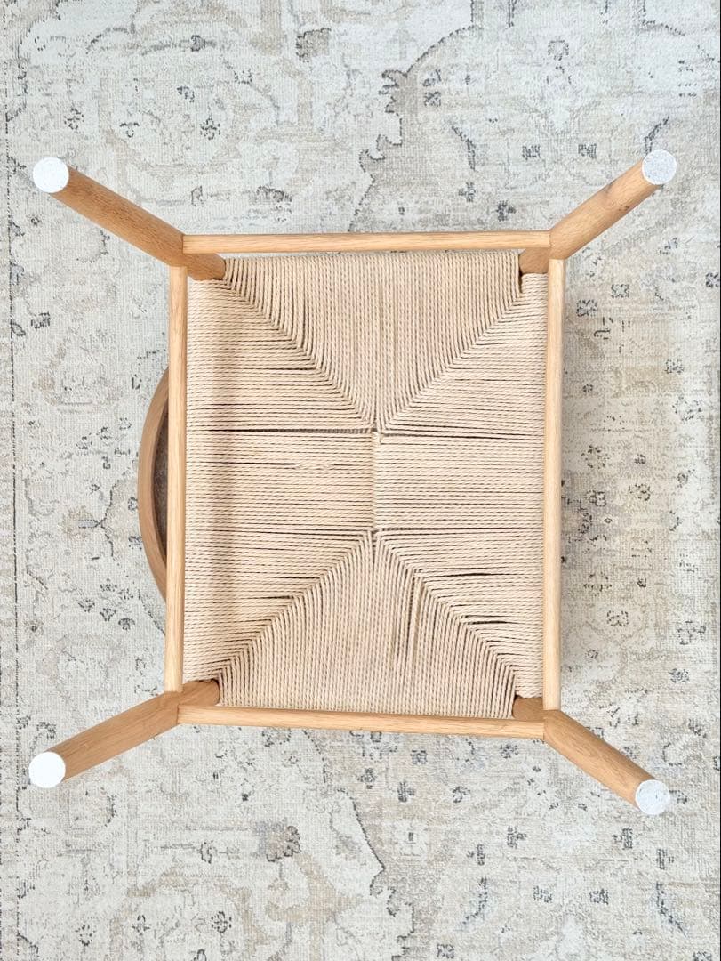 無印良品／オーク材ペーパーコードアームチェア