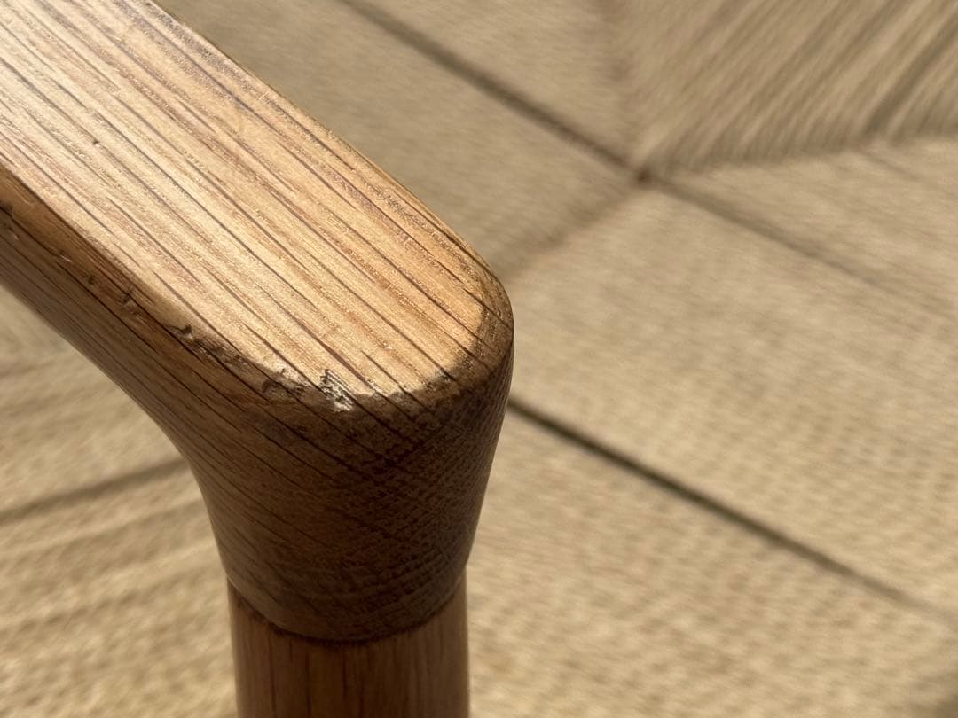 無印良品／オーク材ペーパーコードアームチェア