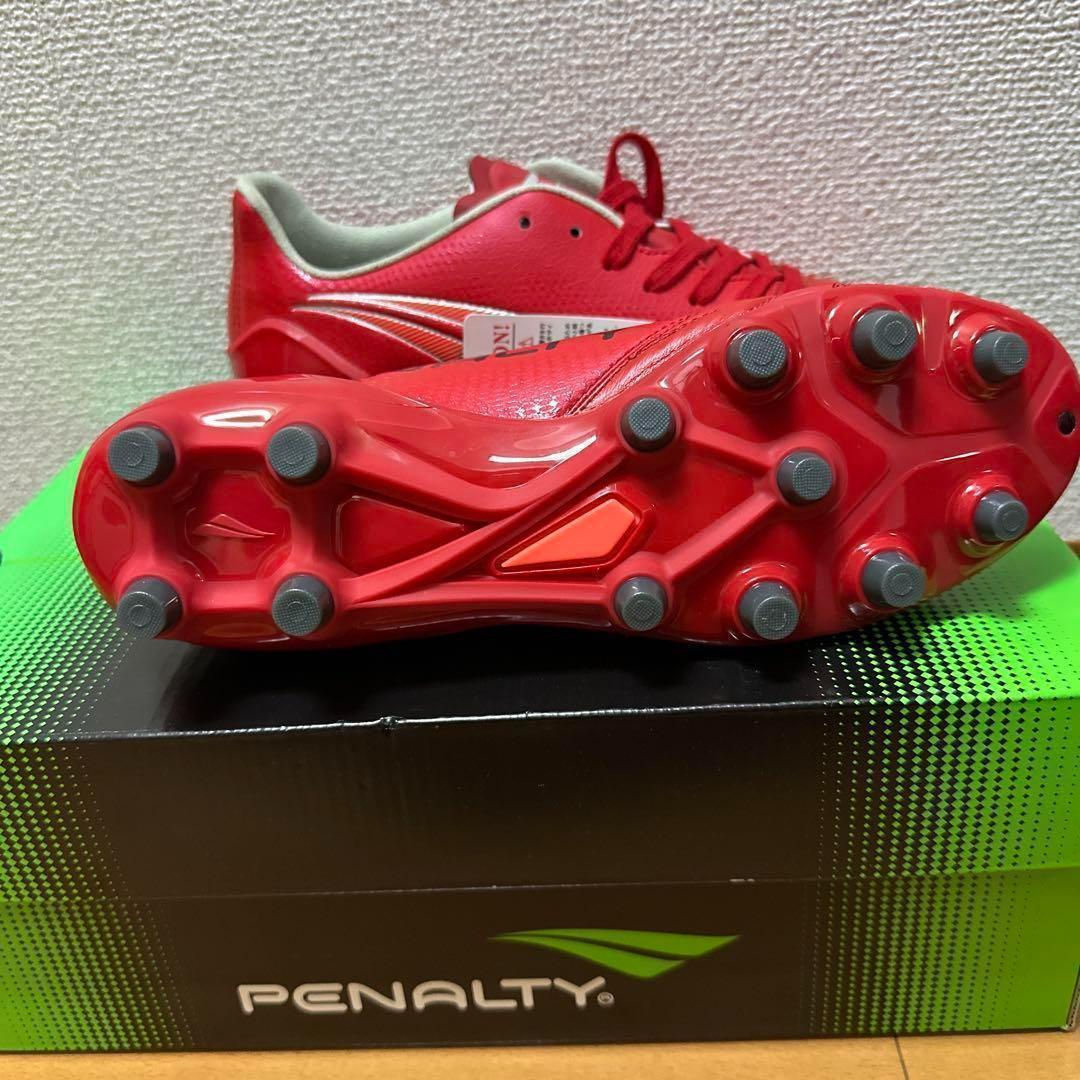 即日発送　PENALTY サッカーシューズ スパイク レッド　25cm コスプレ