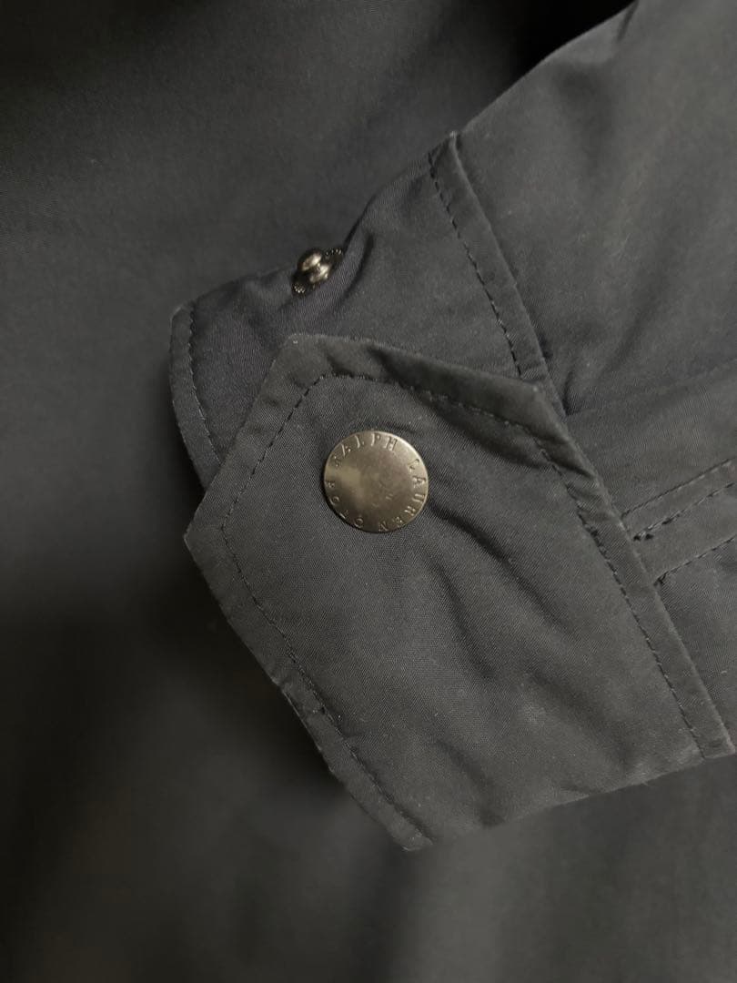 ポロラルフローレン 中綿ブルゾンジャケット ポニー刺繍 フルジップ ブラック S