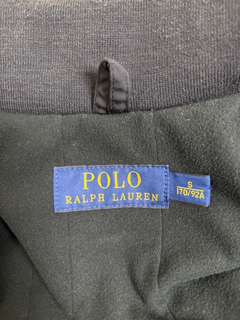 ポロラルフローレン 中綿ブルゾンジャケット ポニー刺繍 フルジップ ブラック S