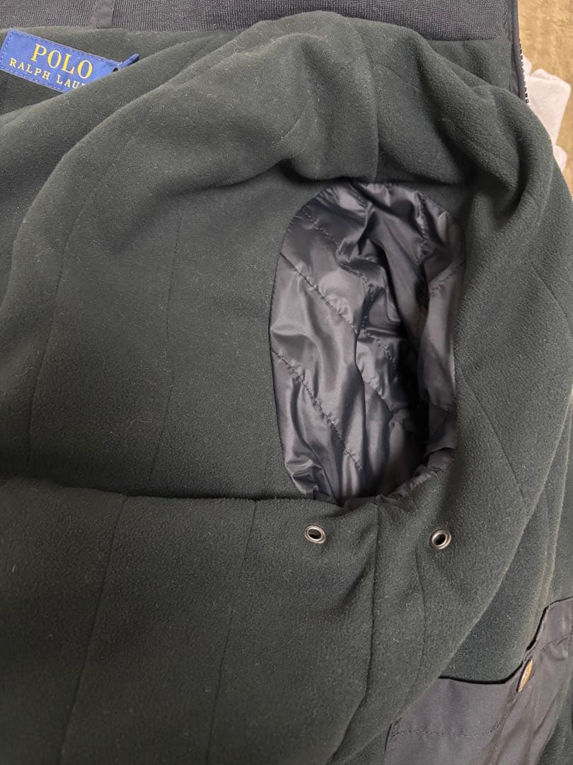 ポロラルフローレン 中綿ブルゾンジャケット ポニー刺繍 フルジップ ブラック S