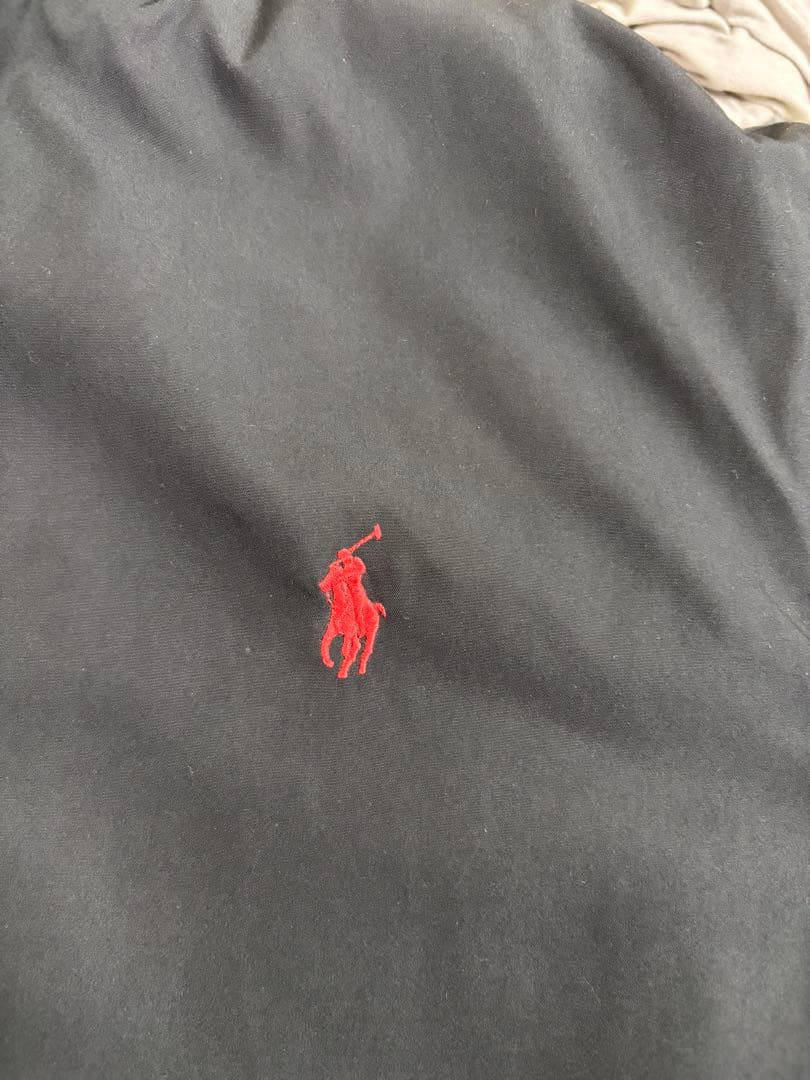 ポロラルフローレン 中綿ブルゾンジャケット ポニー刺繍 フルジップ ブラック S