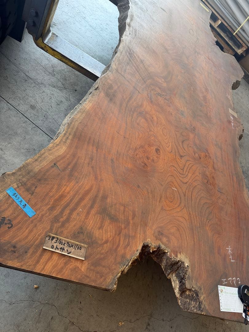 銘木けやき　欅　ケヤキ　だるま杢　最大幅１７２０　乾燥材　超目品　最終赤字処分