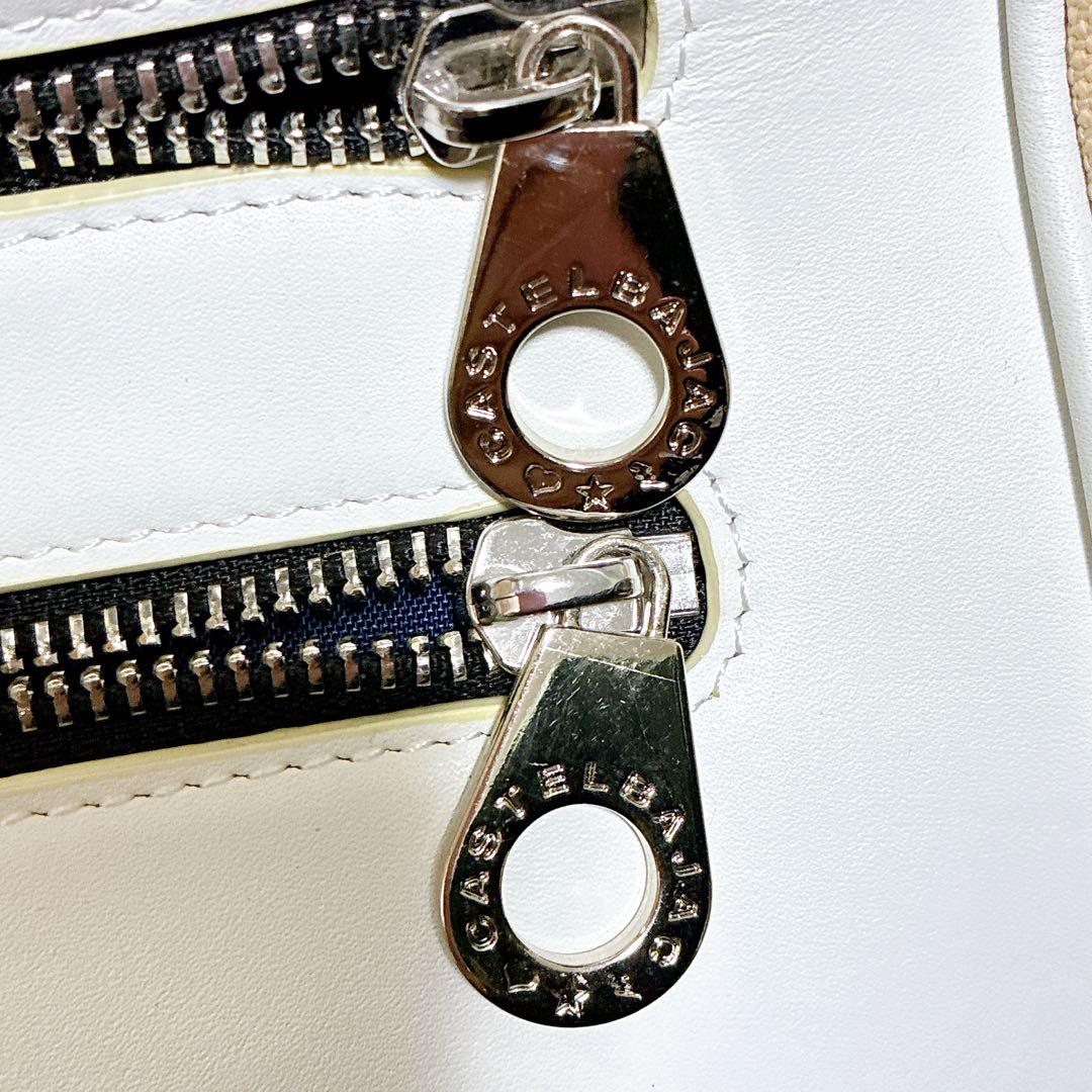 極美品 カステルバジャック トリエⅡ ドライビングトート 075502 ホワイト