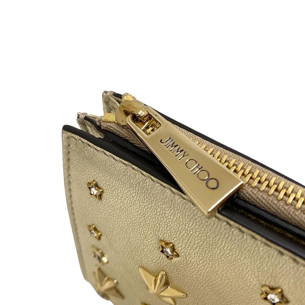 【未使用】 JIMMY CHOO ジミーチュウ 二つ折り ウォレット スタッズ