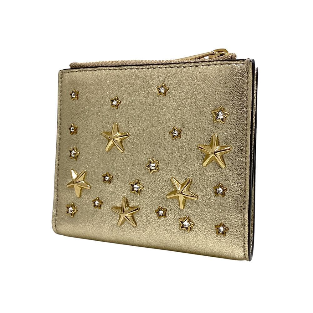 【未使用】 JIMMY CHOO ジミーチュウ 二つ折り ウォレット スタッズ