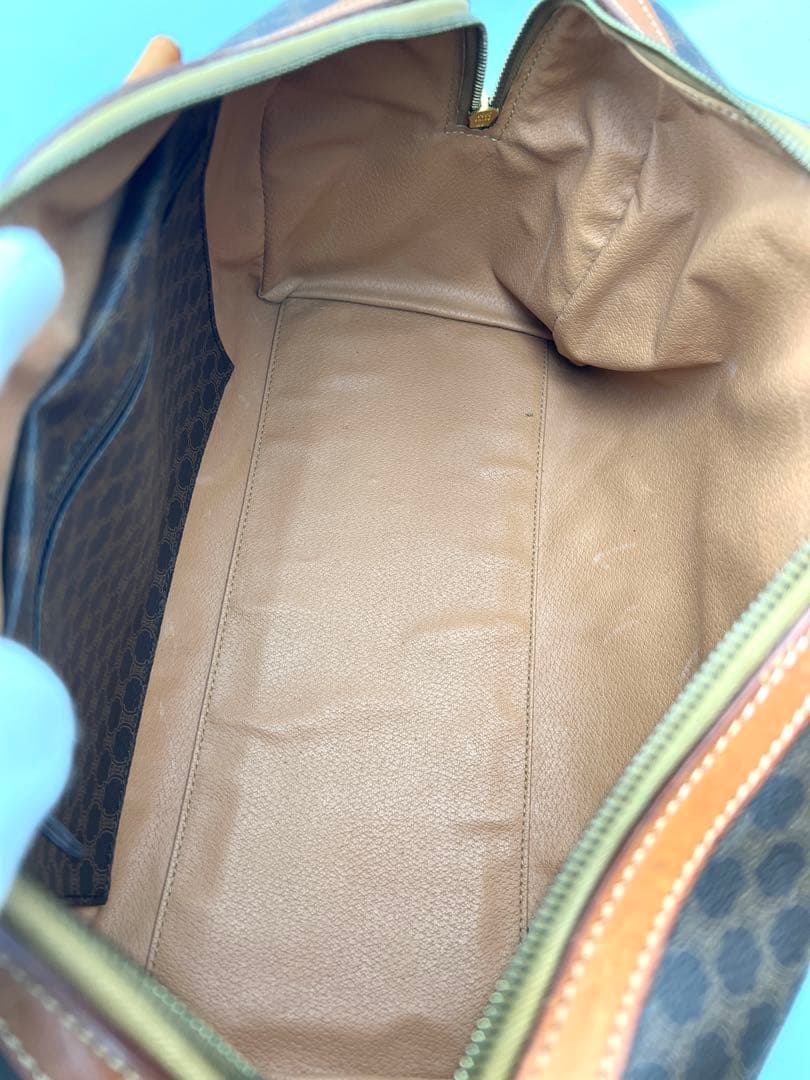 セリーヌ CELINE マカダム柄 ボストンバッグ ブラウン 中古品