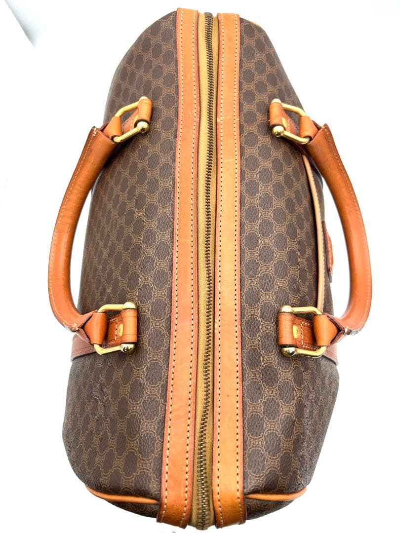 セリーヌ CELINE マカダム柄 ボストンバッグ ブラウン 中古品