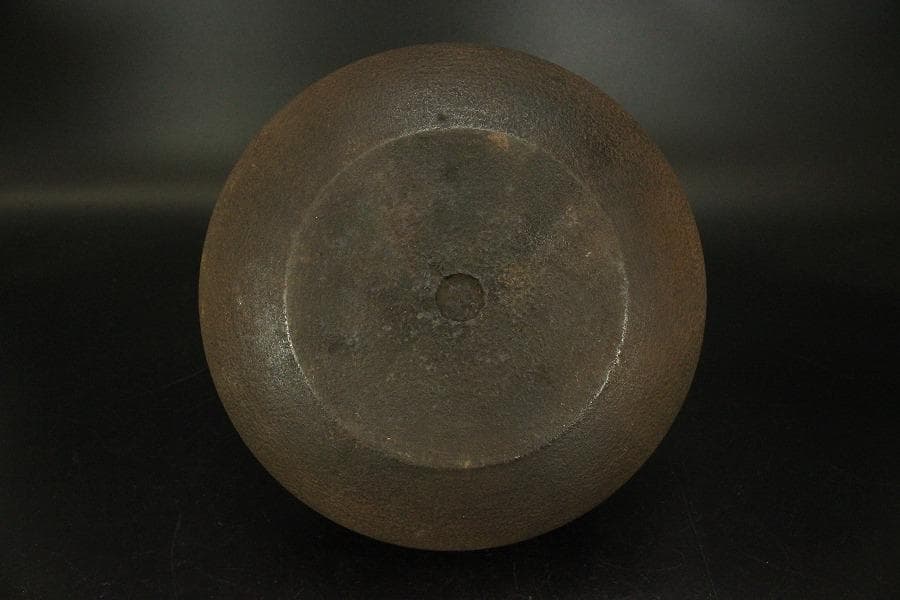 茶道具 大西清右衛門 作 車軸釜 時代物 銀摘み蓋 共箱(ZE573)