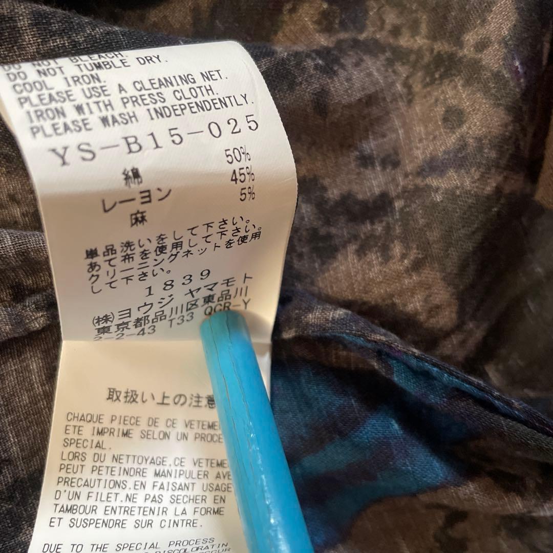 ヨウジヤマモトy's 花柄半袖ブラウス