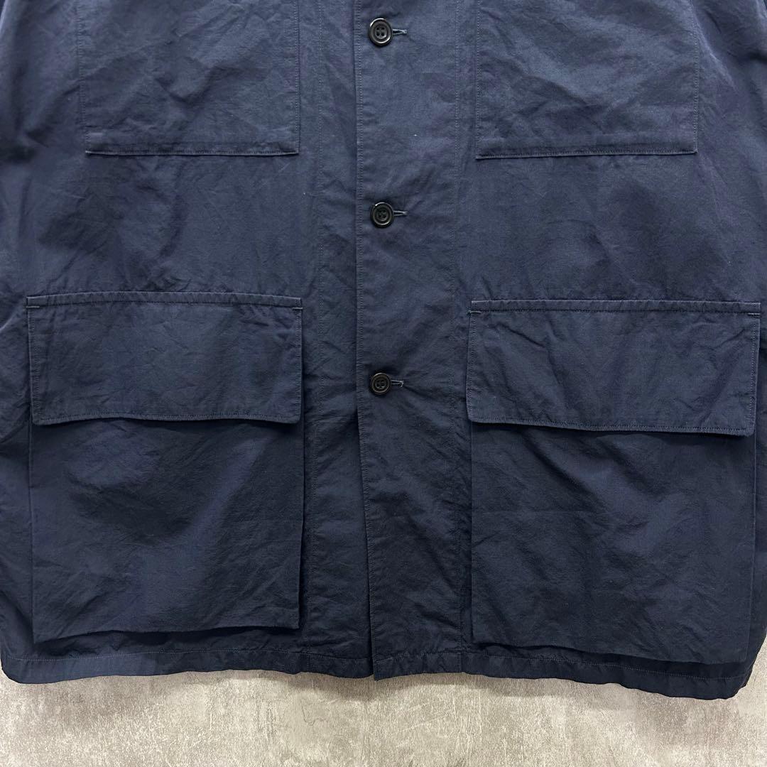 【名作】COMOLI コモリ 15SS リネンサファリジャケット ネイビー 2