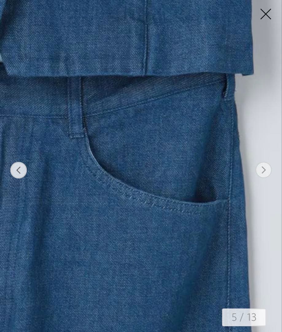 今期完売品　6(ROKU)デニム ビスチェ オールインワン　38