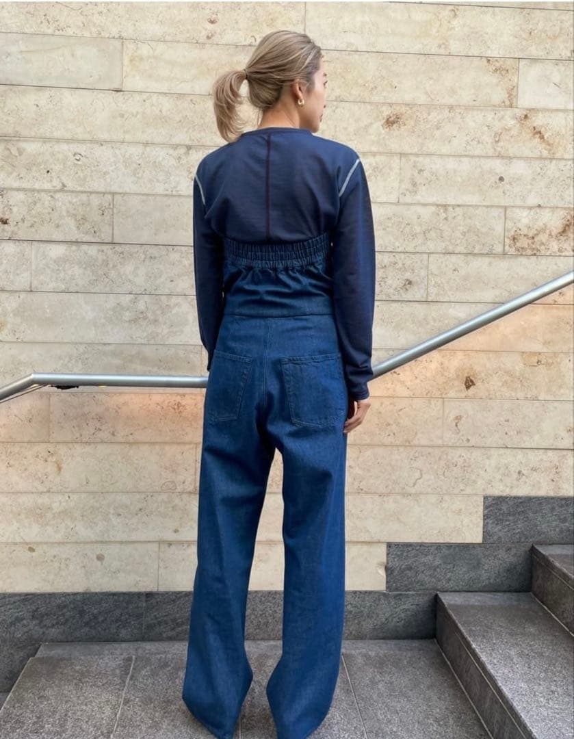 今期完売品　6(ROKU)デニム ビスチェ オールインワン　38