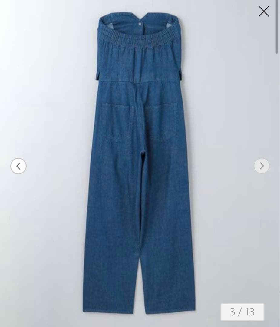 今期完売品　6(ROKU)デニム ビスチェ オールインワン　38