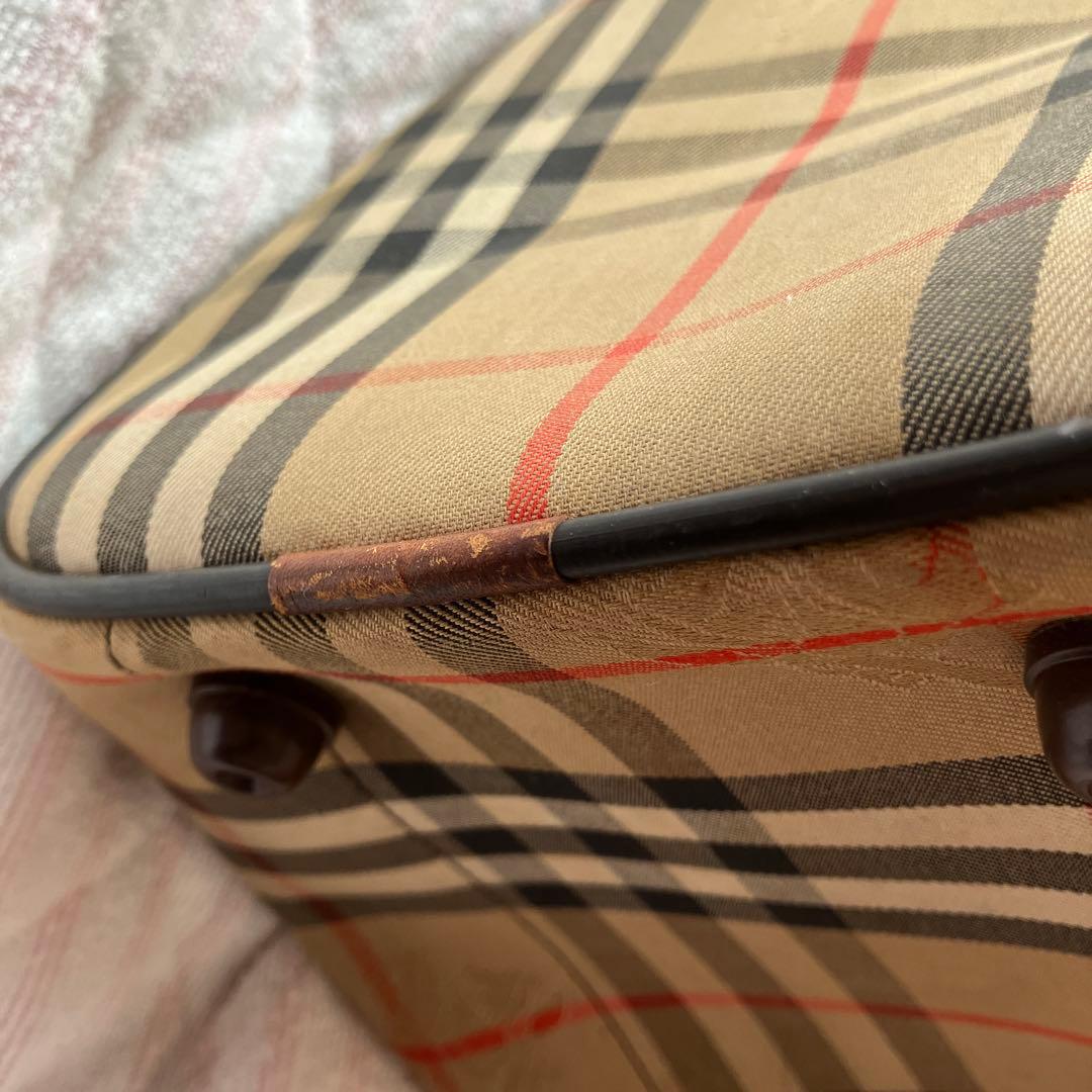 Burberry アンティーク　チェック柄 ボストンバッグ