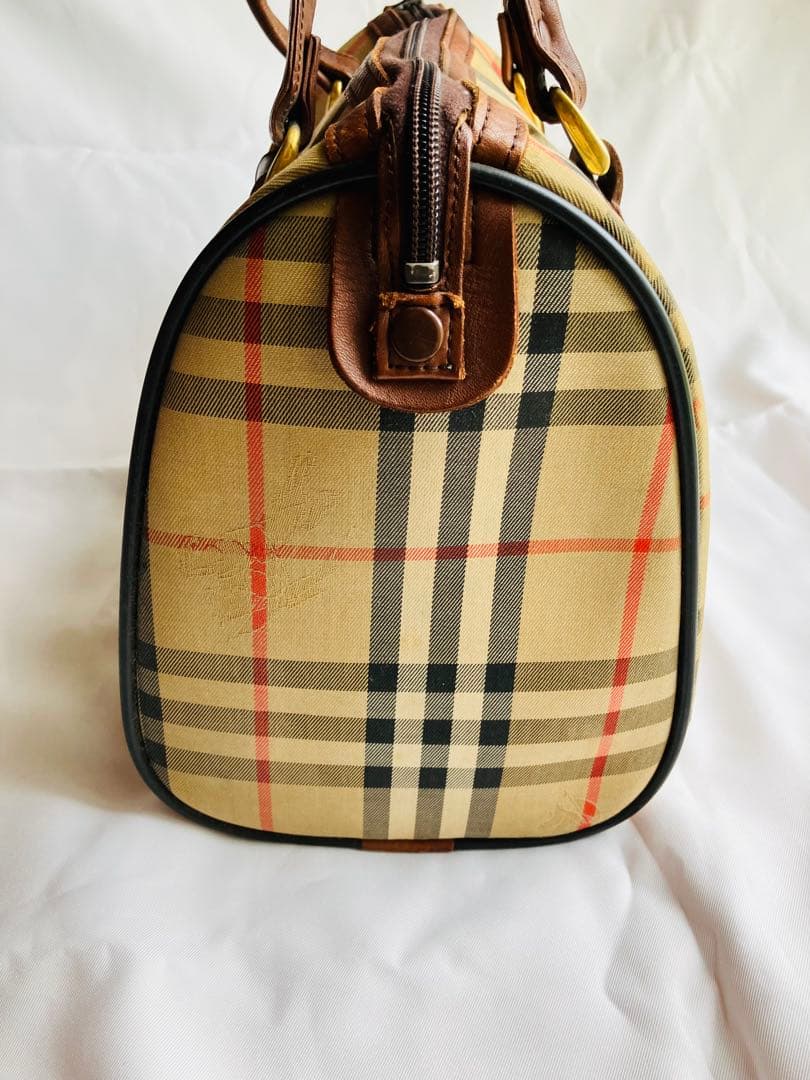 Burberry アンティーク　チェック柄 ボストンバッグ