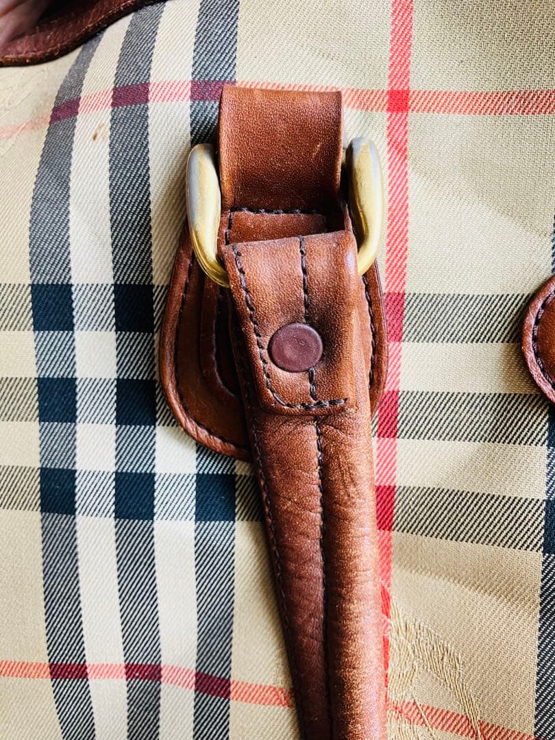 Burberry アンティーク　チェック柄 ボストンバッグ