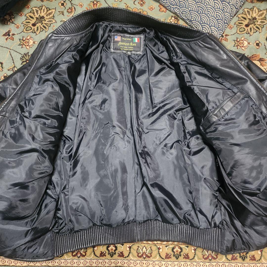 イタリア製　レザー　ジャケット　XL