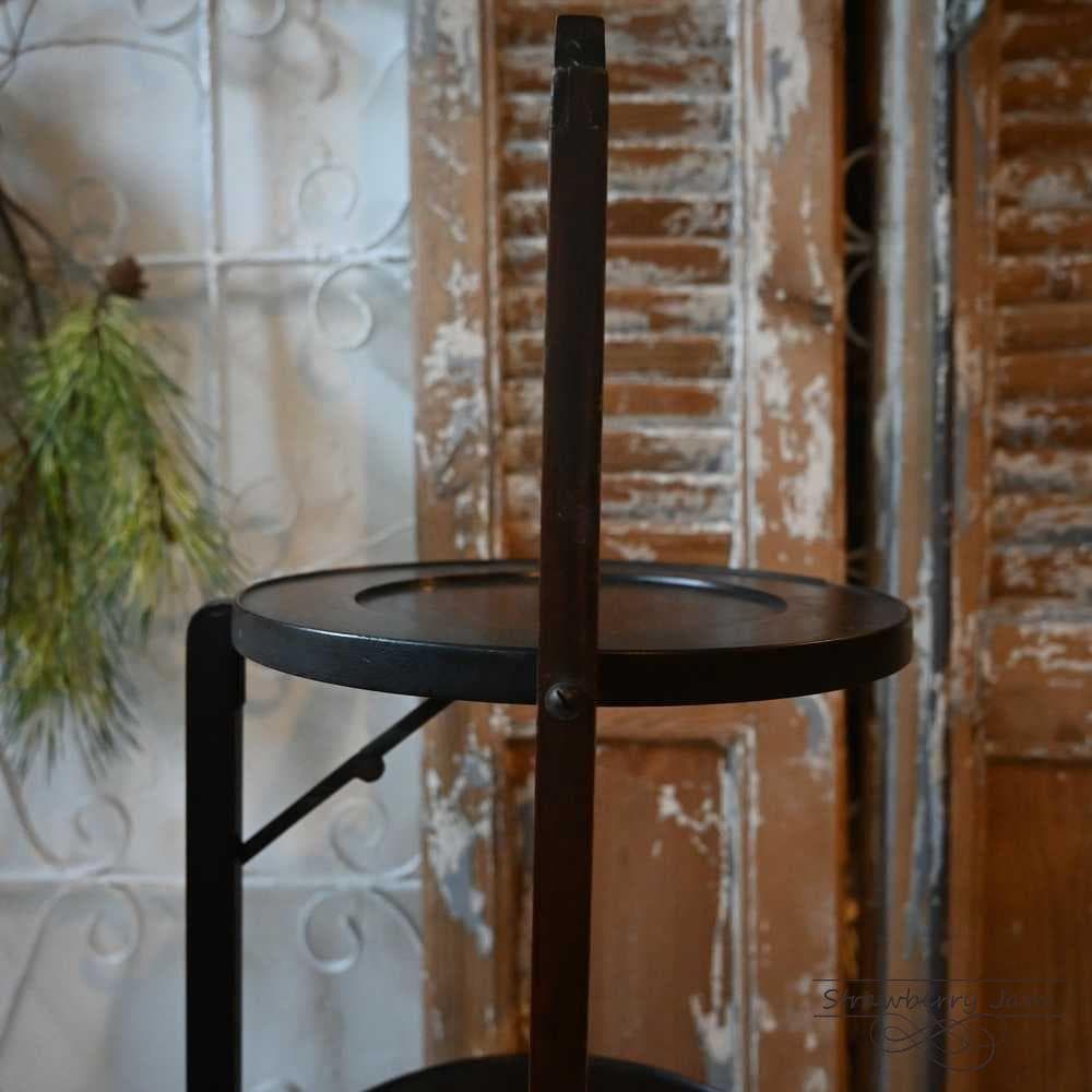 L3710-70 英国アンティーク ケーキスタンド オーク アフタヌーンティー