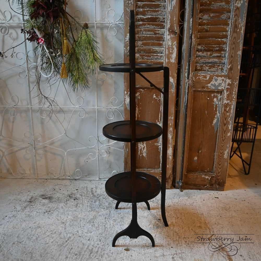 L3710-70 英国アンティーク ケーキスタンド オーク アフタヌーンティー