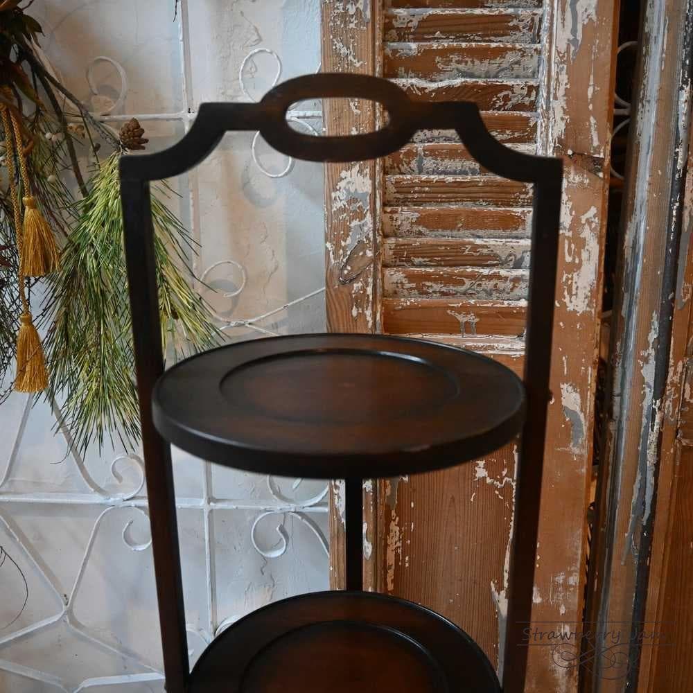 L3710-70 英国アンティーク ケーキスタンド オーク アフタヌーンティー