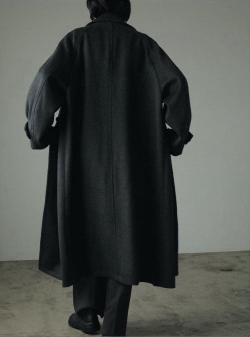 k*a様 anuke アンヌーク ウールステンカラーコート アウター グレー 3