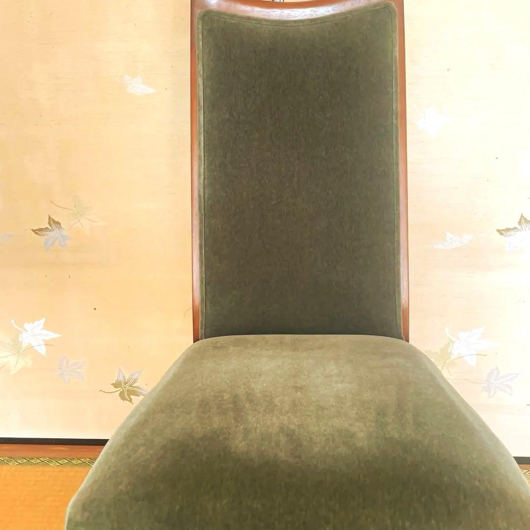 マルニ木工　ベルサイユ 猫脚　モケット生地張り ダイニングチェア