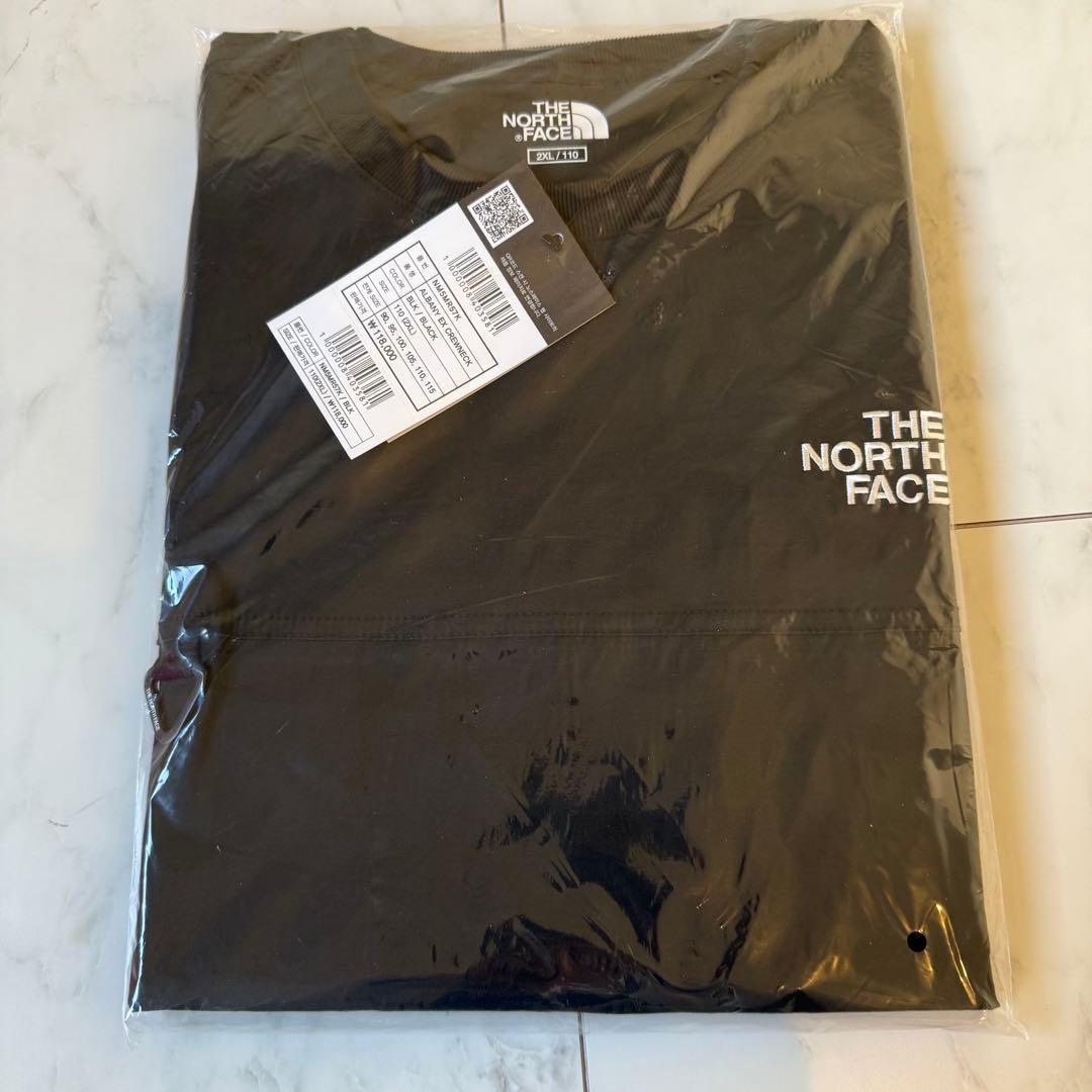 韓国限定　ノースフェイス✨　XXL アルバニークルーネック　黒　ロンT