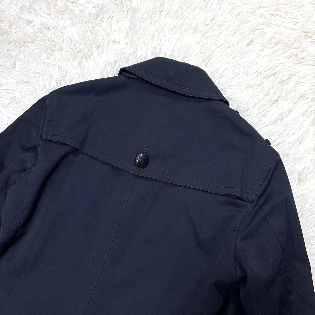 BURBERRY BLACK LABEL ネイビーチェスターコート M