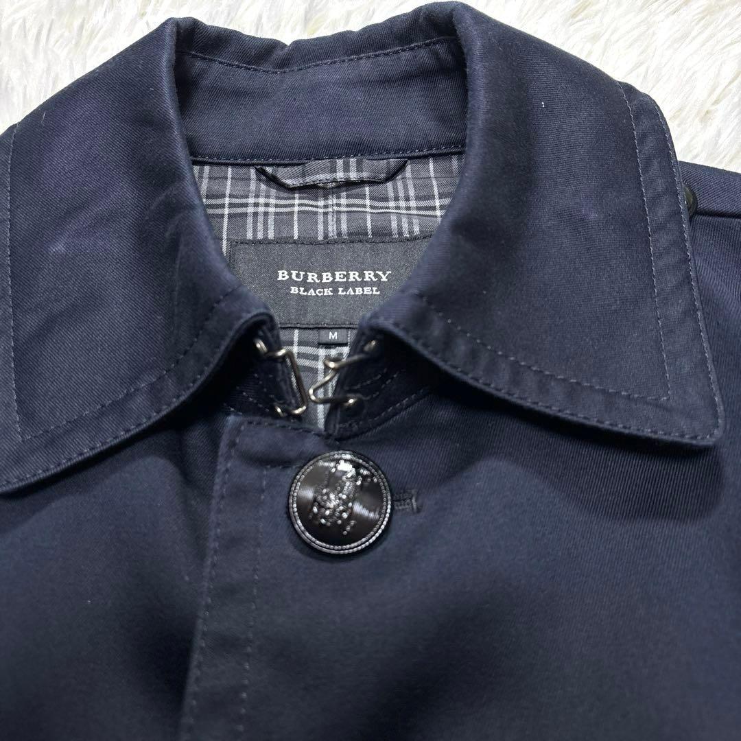 BURBERRY BLACK LABEL ネイビーチェスターコート M