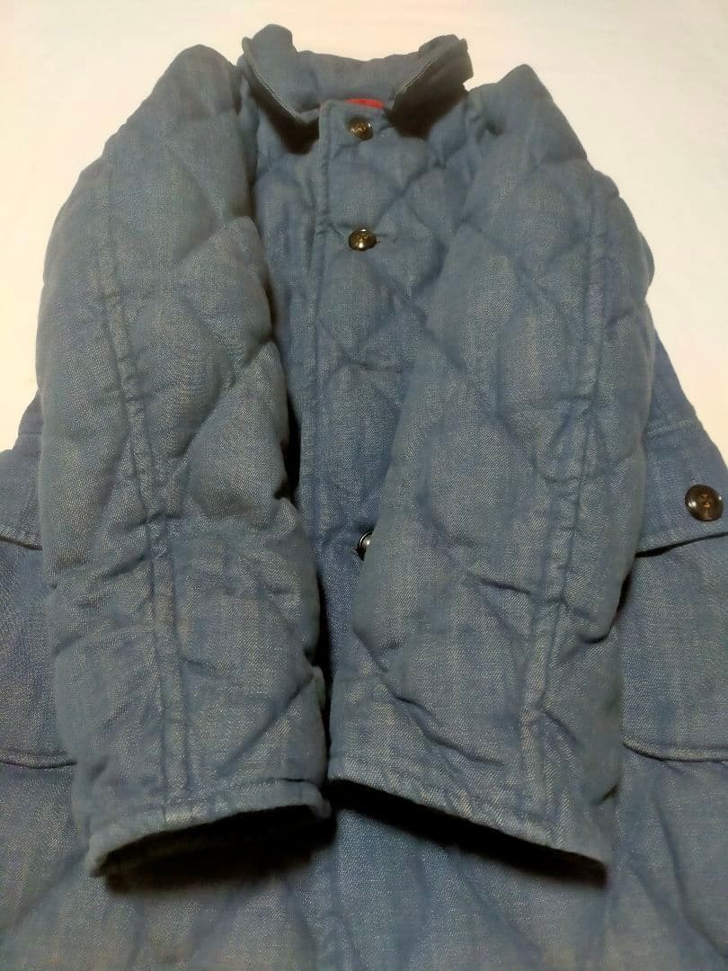 umii908 45rpmダウンコート　インディゴ デニムキルティング