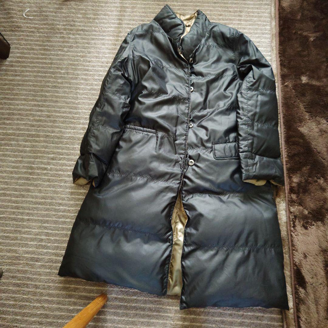 コシノジュンコ　ダウン　コート　リバーシブル　Mサイズ　ゴールド×黒