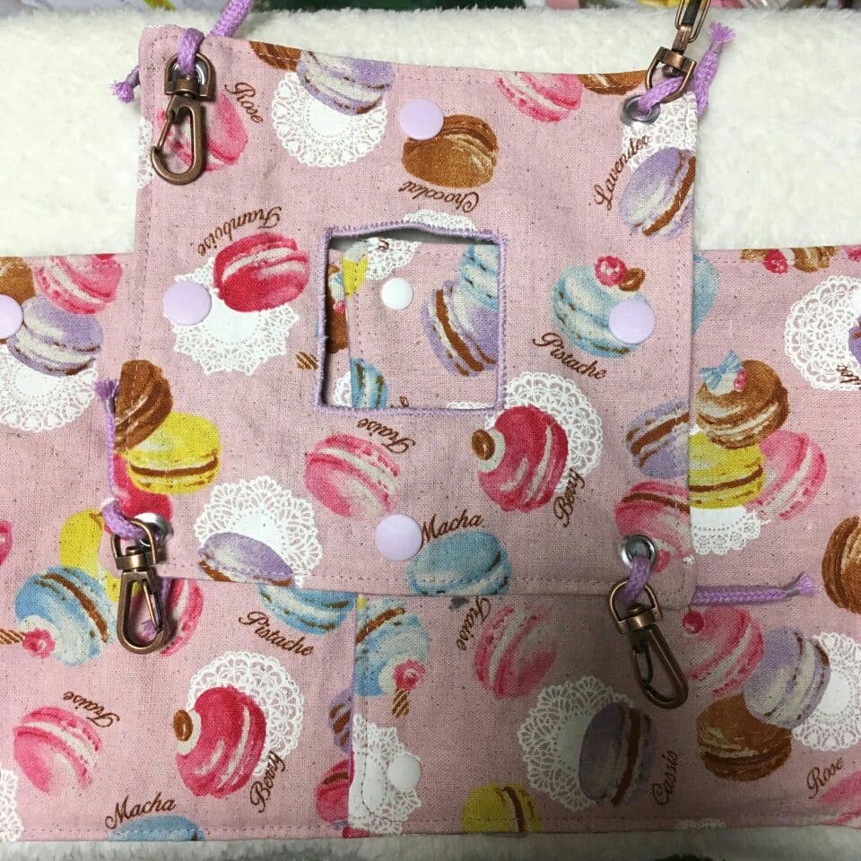 モモンガハウス(スイーツ柄Ver.5)紫ドット  春(夏)秋仕様   1900円