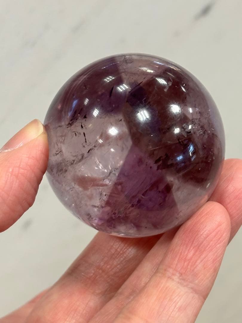 希少　アメトリントラピッチェスフィア　4.3cm ファントム　トラピッチェ　虹有