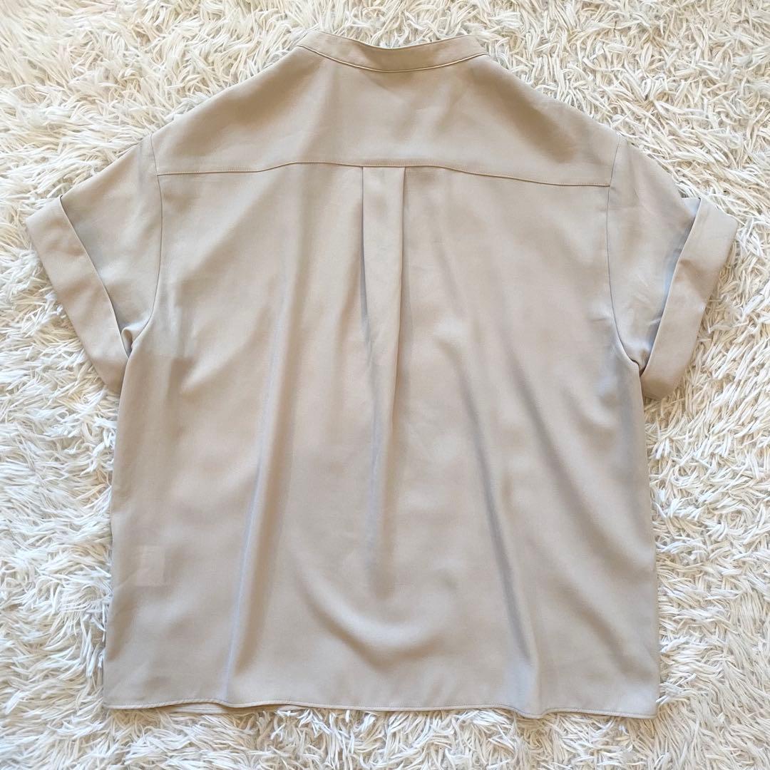 美品 Theory 24SS PRIME GGT スタンドカラーブラウス