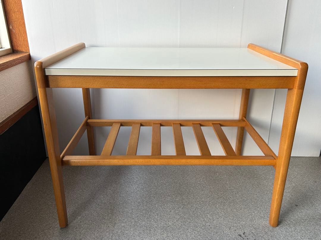 オールドカリモク　karimoku デコラトップ　サイドテーブル　ヴィンテージ