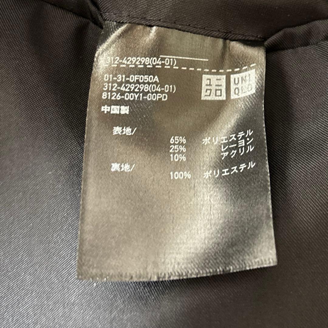 UNIQLO メンズシングルブレストコートブラックS