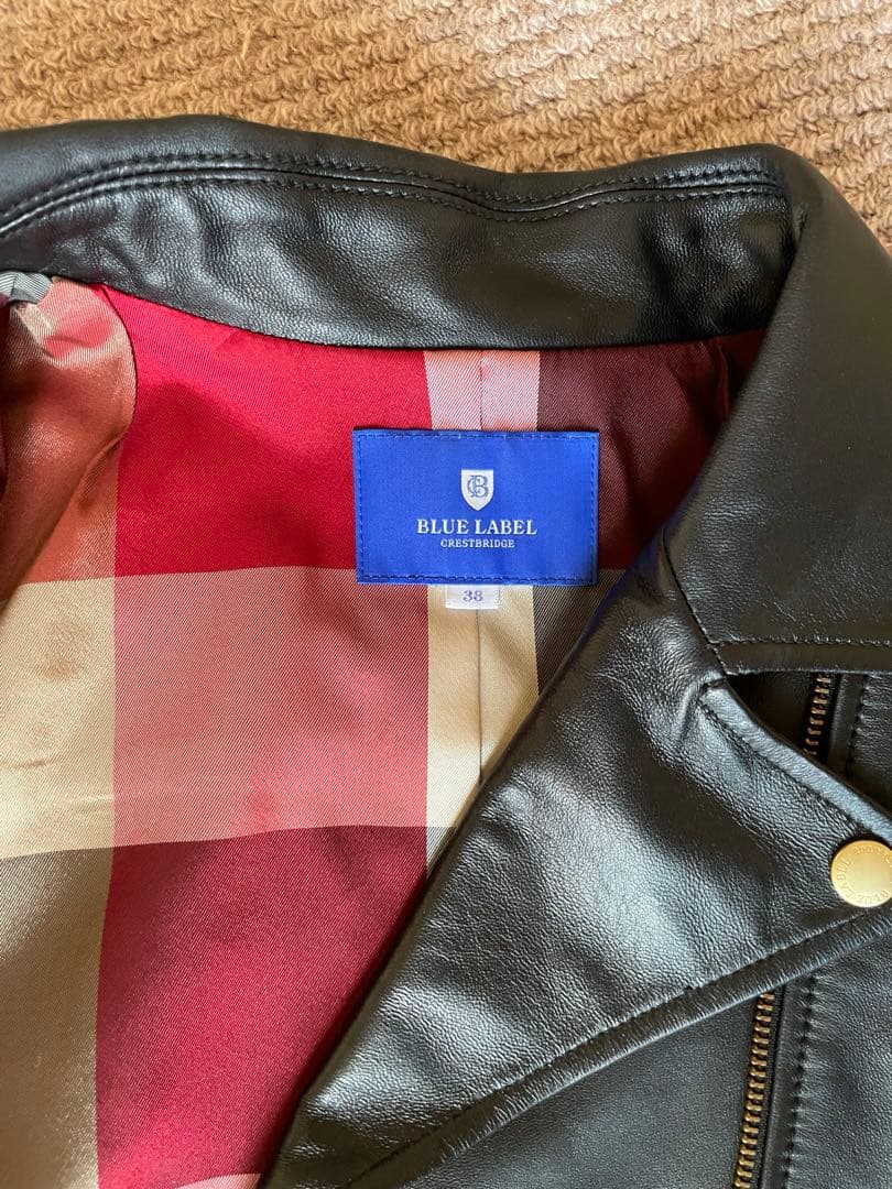 【確約商品】ブルーレーベルクレストブリッジレザー ダブルライダースジャケット