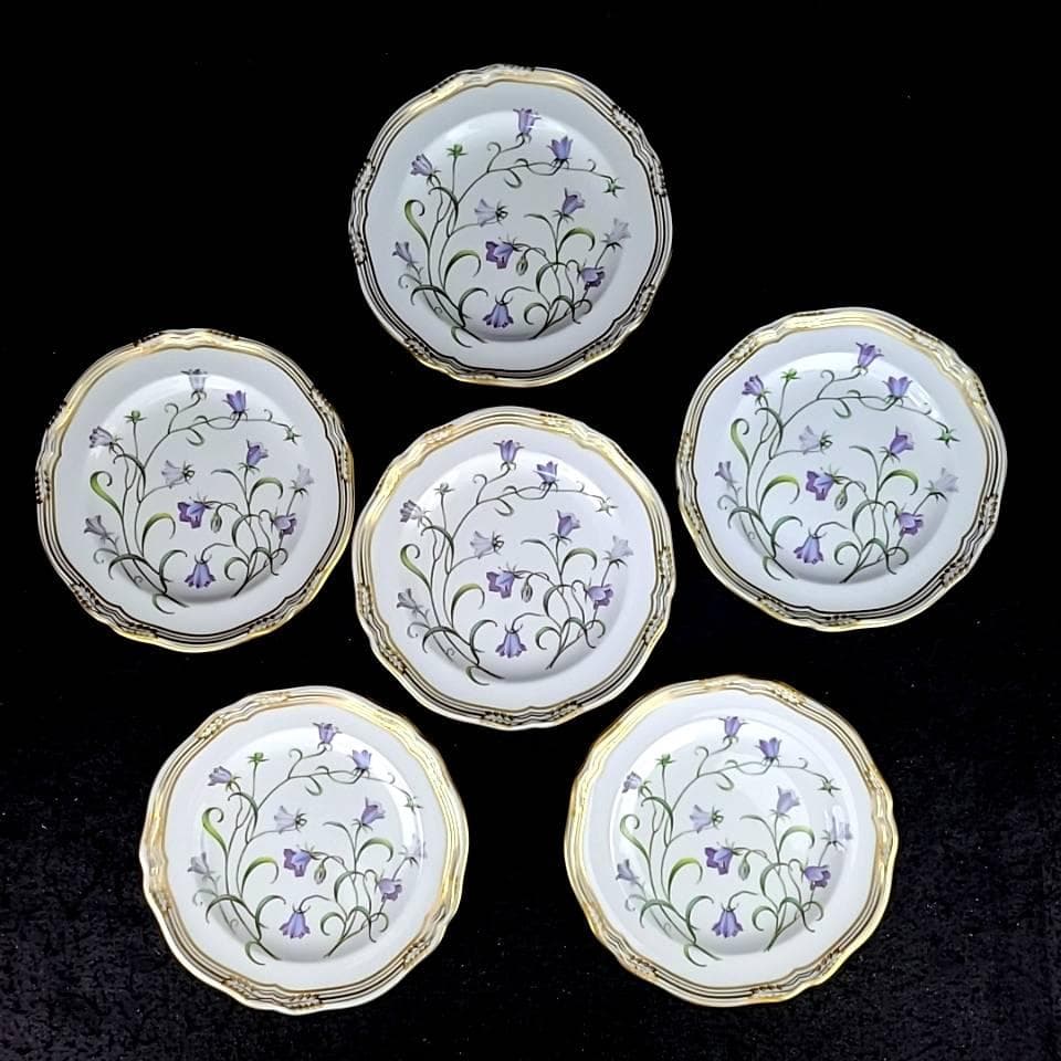 ☆良品☆スポード　カンパニュラ　CAMPANULA　デザートプレート　6枚