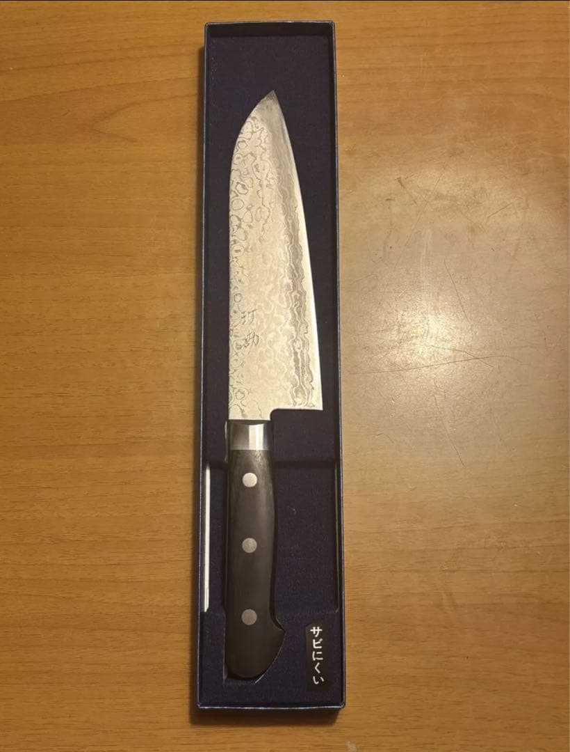 幸*様 ダマスカス鋼 三徳包丁 約20cm 専用ケース付き