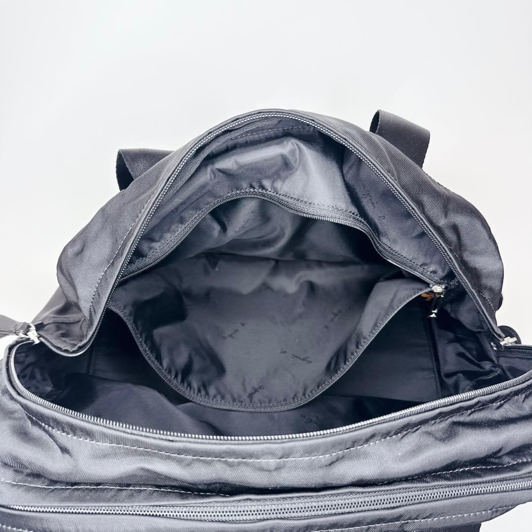 【24時間以内発送】アニエスべー ボヤージュ ナイロン ボストンバッグ ブラック