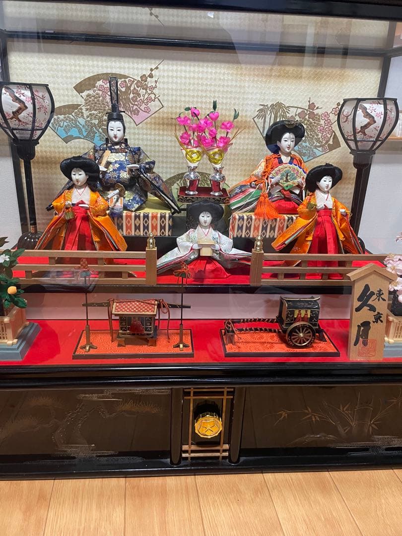 雛人形　ケース入り　オルゴール付き　久月