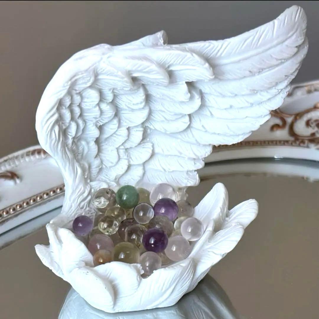 ラスト1個‼️ 天使の羽 台座 スフィア さざれ入れ アクセサリー置き