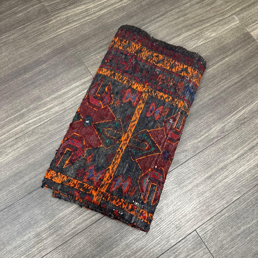 手織りキリムユニークデザインヴィンテージ ラグ118cmx191cm