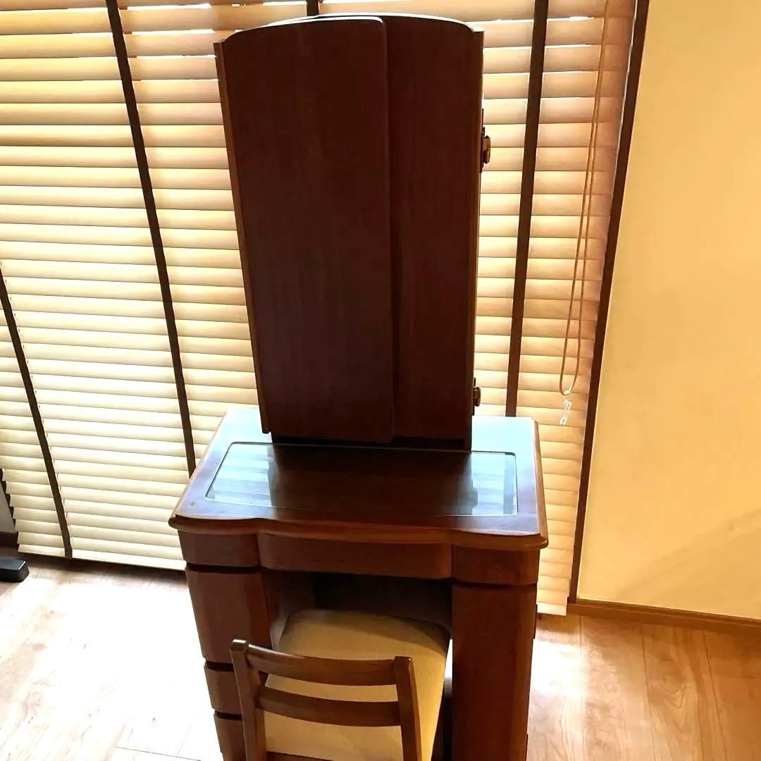 杉本家具　レオーネ　ドレッサー　鏡台　ウォールナット（椅子は別売）