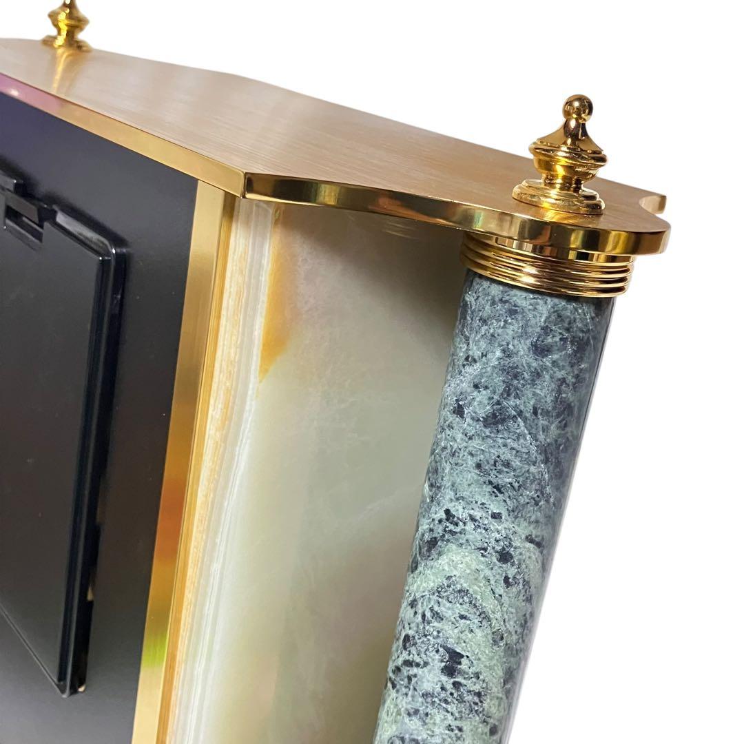 希少✨CITIZEN シチズン 大理石 高級 置き時計 4RG490 オニックス