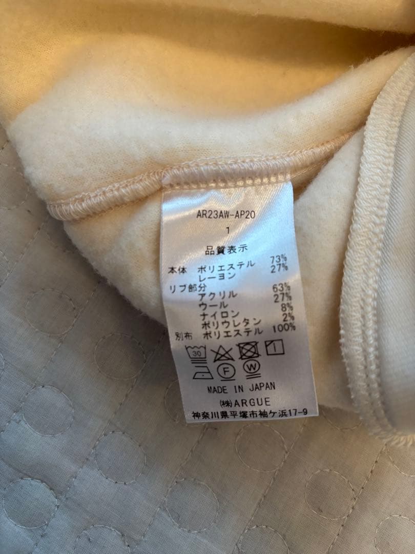 argue ITALY MICRO FLEECE 上のみ