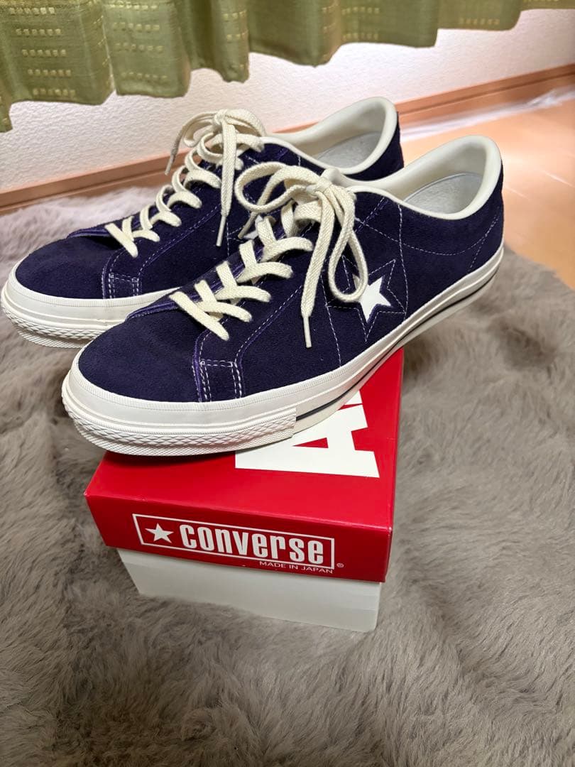 靴 CONVERSE ONE STAR J SUEDE PURPLE